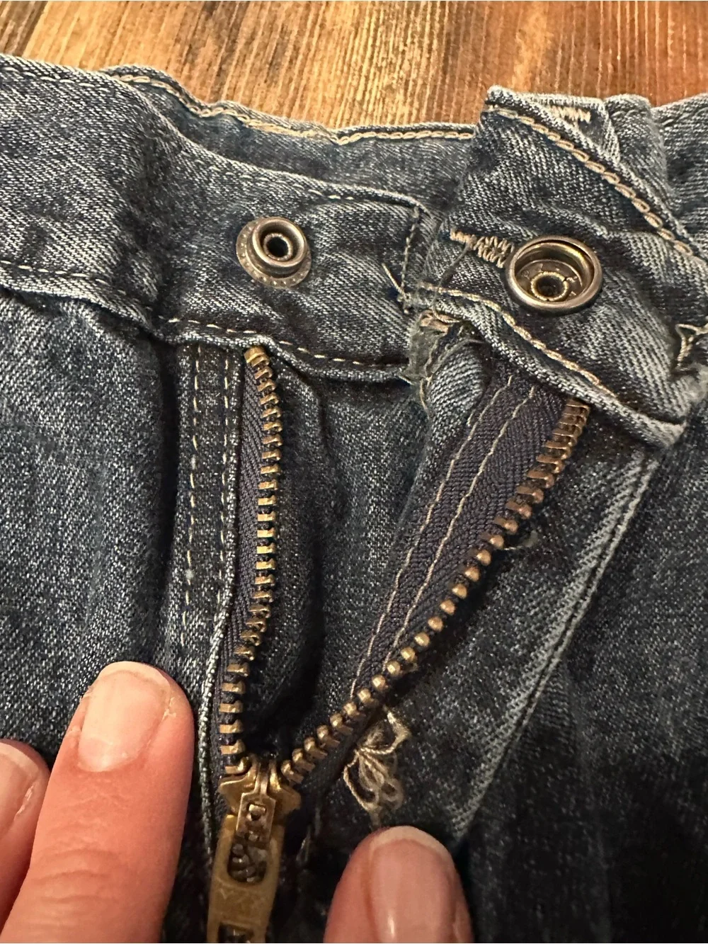 Two Boys 4 Denim Jeans Toddler Pants Stretch Pull On Button